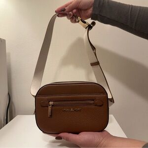 Michael Kors Tan Crossbody Bag with Gold Details